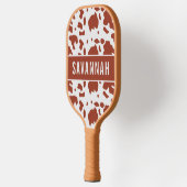 Eigen naam Ayrshire Koe Dierenpringspatroon Pickleball Paddle (Links)