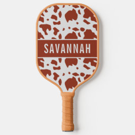 Eigen naam Ayrshire Koe Dierenpringspatroon Pickleball Paddle