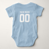 Eigen naam Baby Jersey Bodysuit Football (Achterkant)