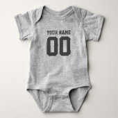 Eigen naam Baby Jersey Bodysuit Football (Voorkant)