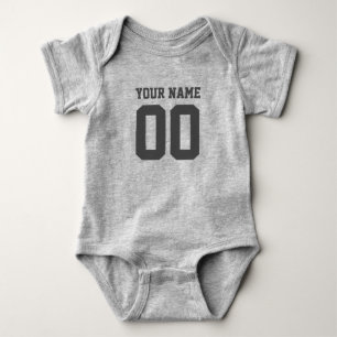 Eigen naam Baby Jersey Bodysuit Football