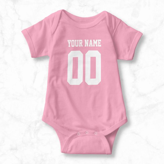Eigen naam Baby Jersey Bodysuit Football