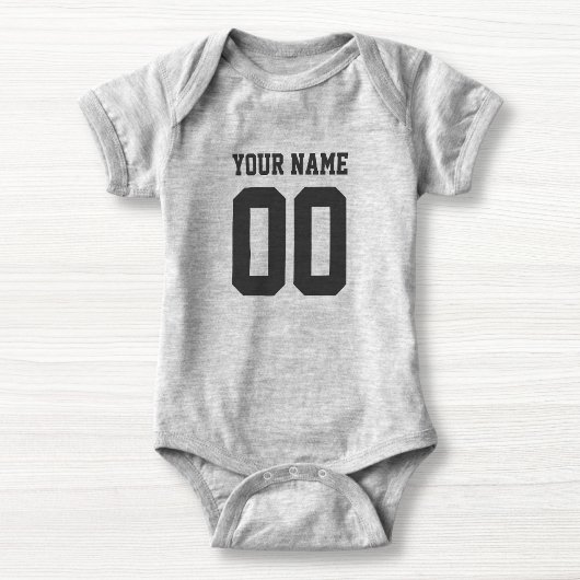 Eigen naam Baby Jersey Bodysuit Football