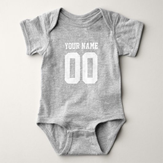 Eigen naam Baby Jersey Bodysuit Football (Voorkant)