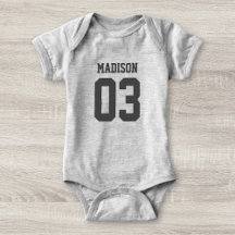 Eigen naam Baby Sport Jersey Bodysuit