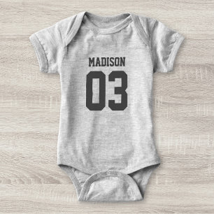 Eigen naam Baby Sport Jersey Bodysuit