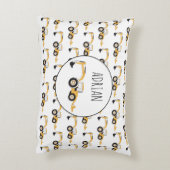 Eigen naam backhoe constructietechniek accent kussen (Achterkant (Verticaal))