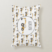 Eigen naam backhoe constructietechniek accent kussen (Voorkant(Verticaal))