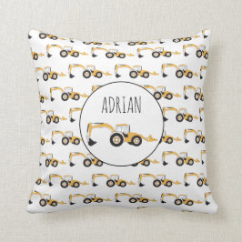 Eigen naam backhoe constructietechniek kussen