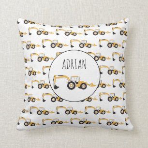 Eigen naam backhoe constructietechniek kussen