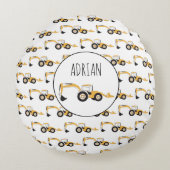 Eigen naam backhoe constructietechniek rond kussen (Voorkant)