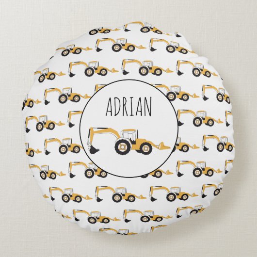 Eigen naam backhoe constructietechniek rond kussen (Achterkant)