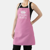 Eigen naam Baking Queen apron met prinseskroon Schort (Insitu)