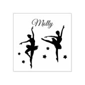 Eigen naam Ballerina Aangepast Initiaal Rubberstempel (Afrduk)
