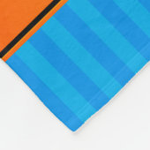 Eigen naam basketbal blauwe strepen fleece deken (Hoek)