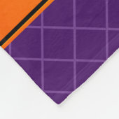 Eigen naam basketbal paarse crisishaarden fleece deken (Hoek)