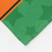 Eigen naam basketbalgroene sterren fleece deken (Hoek)