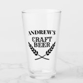 Eigen naam: bier glas met tarwebreed (Voorkant)