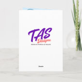 Eigen naam: Birthday Guinee Blauwe Ballons Kaart (Achterkant)