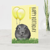 Eigen naam Birthday Guinee Gele ballonnen Kaart (Voorkant)