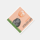 Eigen naam Birthday Guinee-Oranje ballonnen Servet (Hoek)