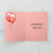 Eigen naam Birthday Guinee Rood-ballonnen Kaart (Binnen)