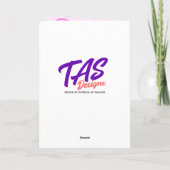 Eigen naam Birthday Guinee roze ballonnen Kaart (Achterkant)