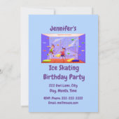 Eigen naam Birthday Ice Skateday Kaart (Achterkant)
