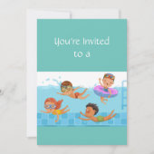 Eigen naam Birthday Swimming Party Kaart (Voorkant)