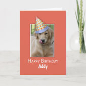 Eigen naam Birthday to Dog Humor Funny Pet Kaart (Voorkant)