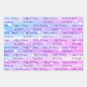 Eigen naam Birthday Wrapping Paper (3 vellen) (Voorkant 3)