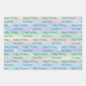 Eigen naam Birthday Wrapping Paper (3 vellen) (Voorkant 2)