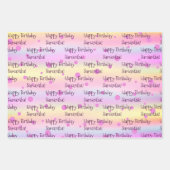 Eigen naam Birthday Wrapping Paper (3 vellen) (Voorkant)
