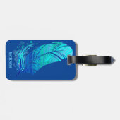 Eigen naam Blauw Bagagelabel voor doezelaar (Achterkant horizontaal)