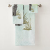 Eigen naam Blauw Russisch Kat Pet Bad Handdoek (Insitu)