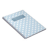 Eigen naam Blauw wit polaire stip Notitieboek (Rechterzijde)