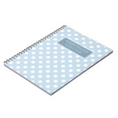 Eigen naam Blauw wit polaire stip Notitieboek (Linkerzijde)