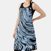 Eigen naam Blauwe zwemmen Zwarte Patronen Cadeaus Schort (Insitu)