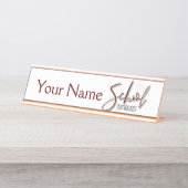 Eigen naam Bord naam schoolpsycholoog bureau Naambordje (Voorkant)