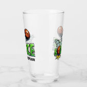 Eigen naam BOUNCE Basketball Pint glas (Links)