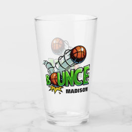 Eigen naam BOUNCE Basketball Pint glas