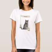 Eigen naam Britse Short Hair Cat Pet T-shirt (Voorkant)