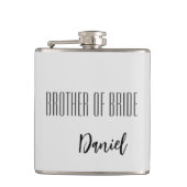 Eigen naam Broer van de bridekolf Heupfles (Voorkant)