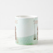 Eigen naam bruin cocao Pet Dog Koffiemok (Center)