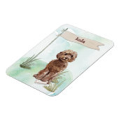 Eigen naam bruin cocao Pet Dog Magneet (Linkerzijde)