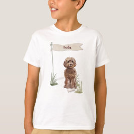 Eigen naam bruin cocao Pet Dog T-shirt
