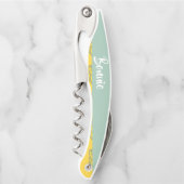 Eigen naam bunnies op geel kurkentrekker (Voorkant)