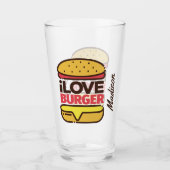 Eigen naam Burger Lover glas (Voorkant)
