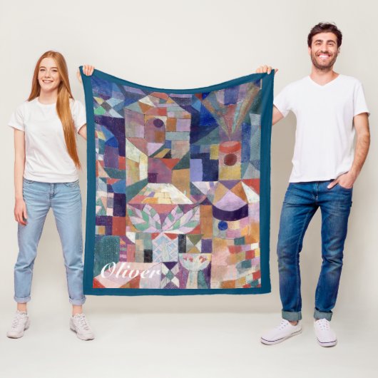 Eigen naam Burggarten schilderij Paul Klee Fleece Deken (In situ)