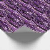 Eigen naam Cadeaupapier met Paars goud (Hoek)